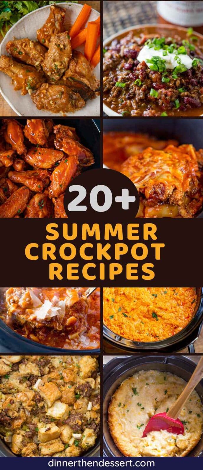25 Easy Crockpot Meals for Summer Dinner, then Dessert