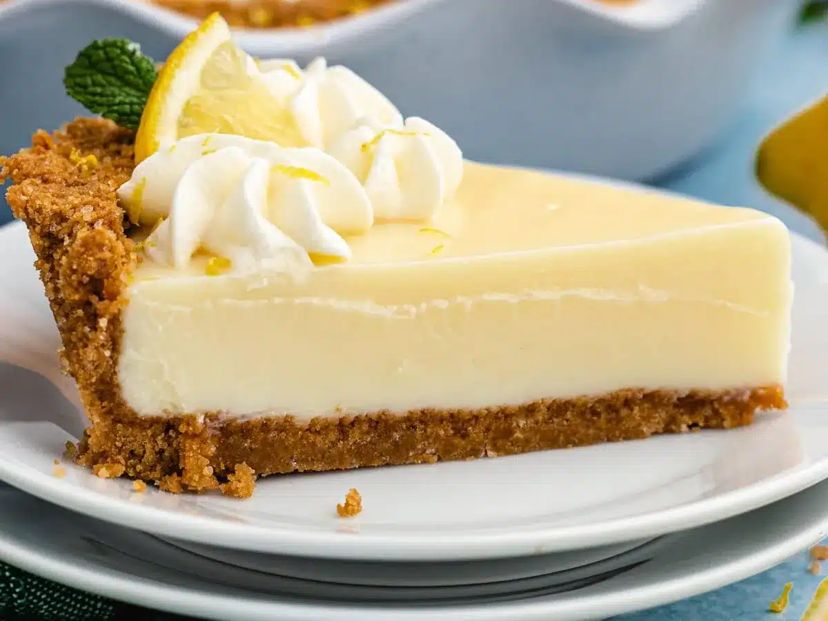 slice of pie on a plate