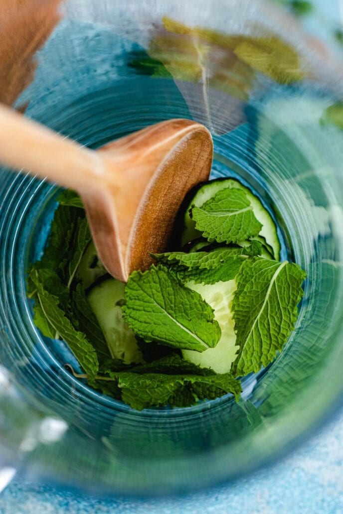 Easy Cucumber Water Recipe Dinner, then Dessert