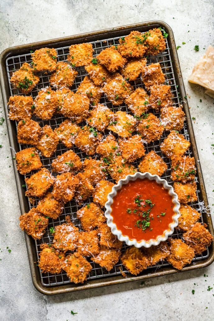 Quick and Easy Fried Ravioli Recipe Dinner, then Dessert