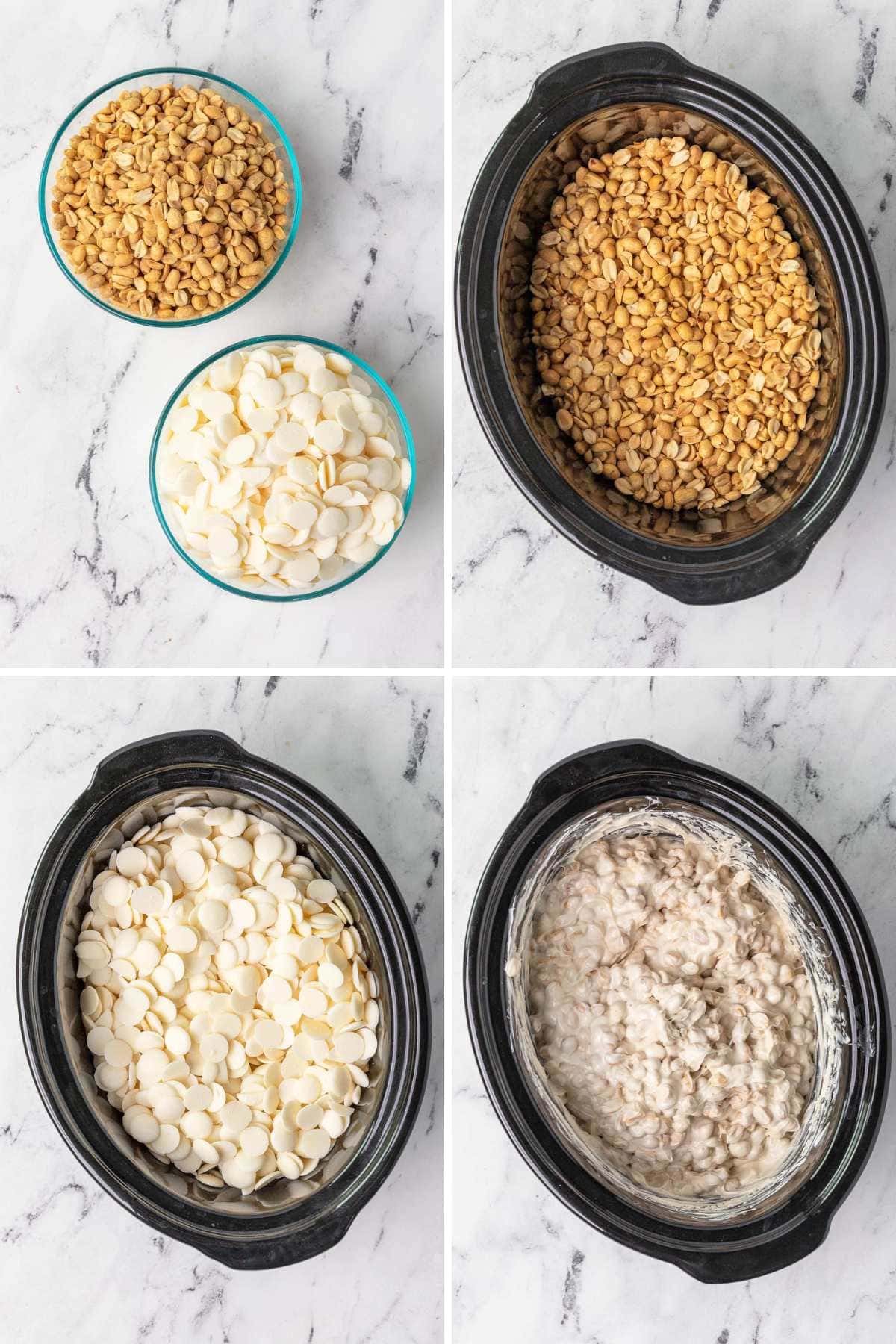 Slow Cooker White Chocolate Candies Dinner, then Dessert