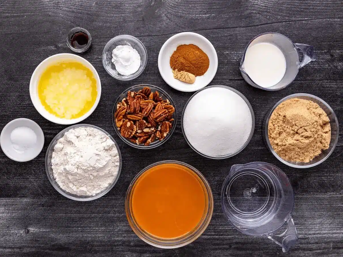 Ingredients in bowls before mixing