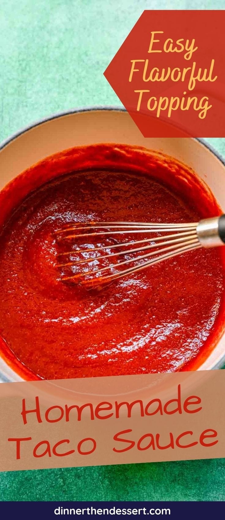 Taco Sauce finished in pot with whisk