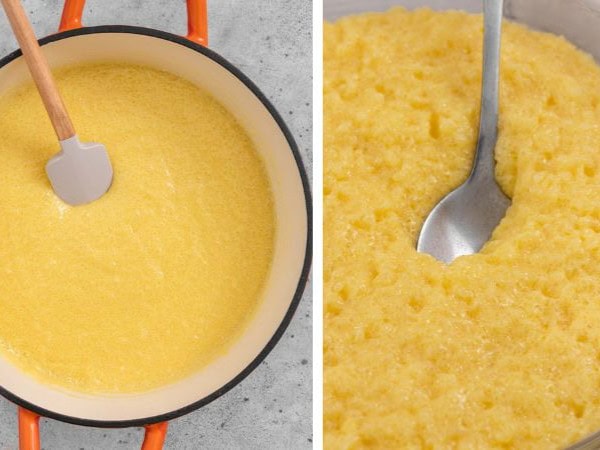 Pudding in a pot ready to refrigerate