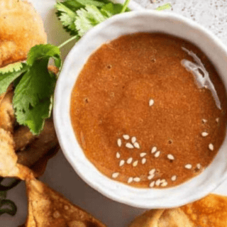 Close up of sauce in dish