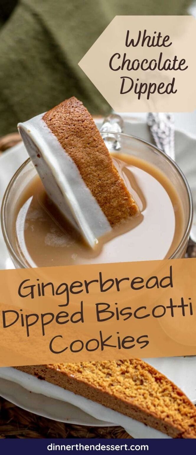 Easy Gingerbread Dipped Biscotti Cookies Recipe - Dinner, Then Dessert