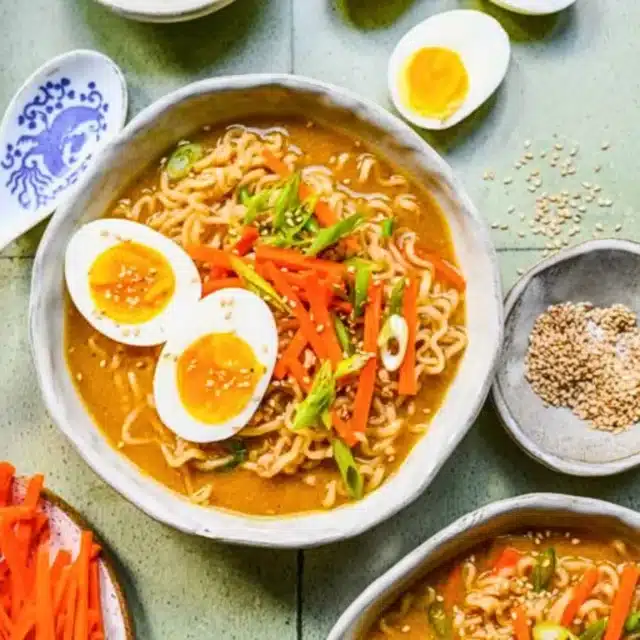 Bowl of ramen with eggs