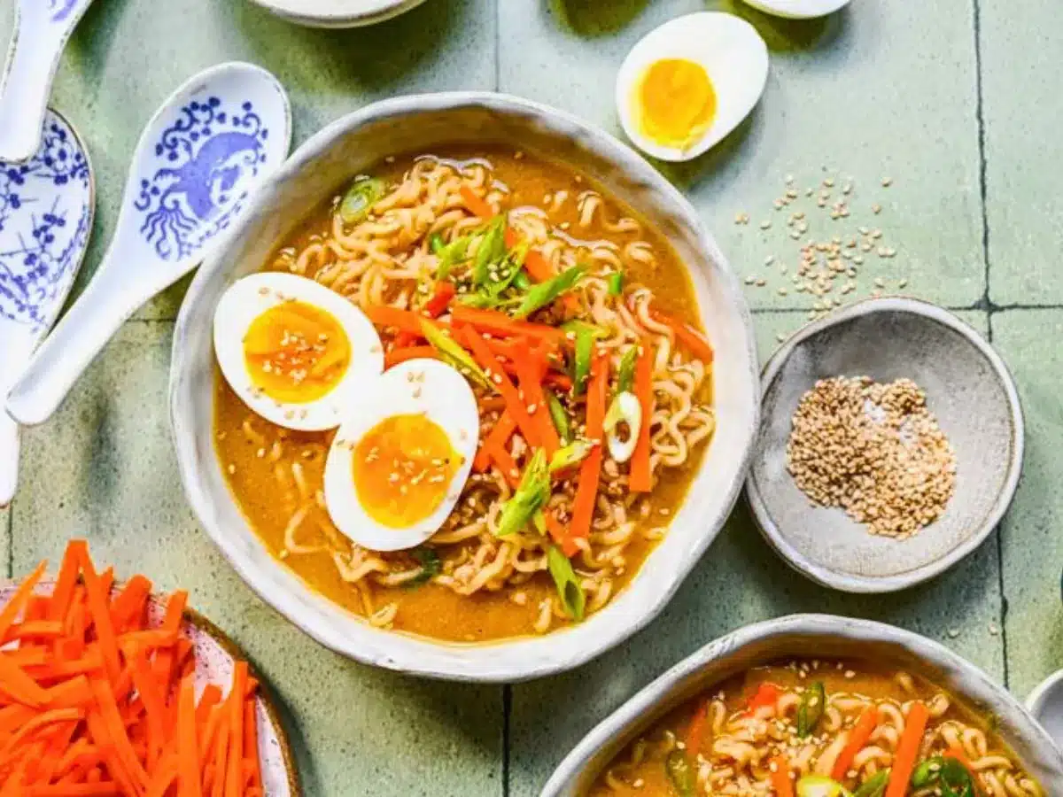 Bowl of ramen with eggs