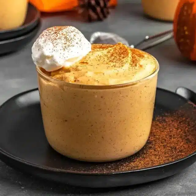 Mouse served in glass cup with topping