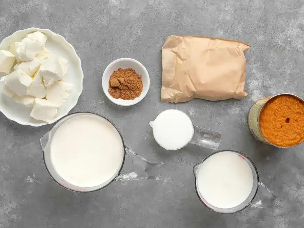 Ingredients ready for mousse