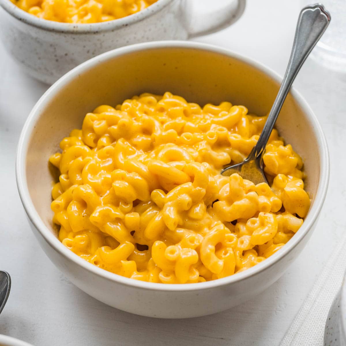 Velveeta Mac and Cheese stirred in a bowl