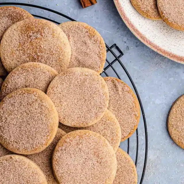 Pile of baked treats on cooling rack.