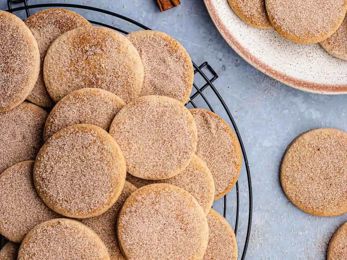 Pile of baked treats on cooling rack.