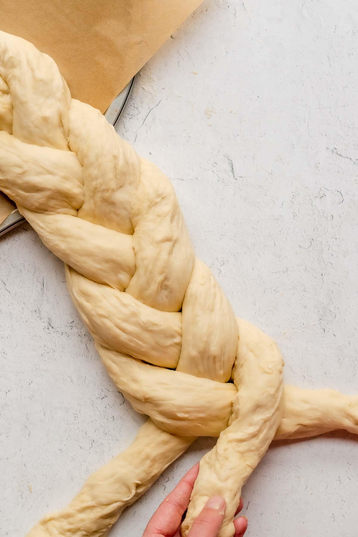 Easter Bread braided dough