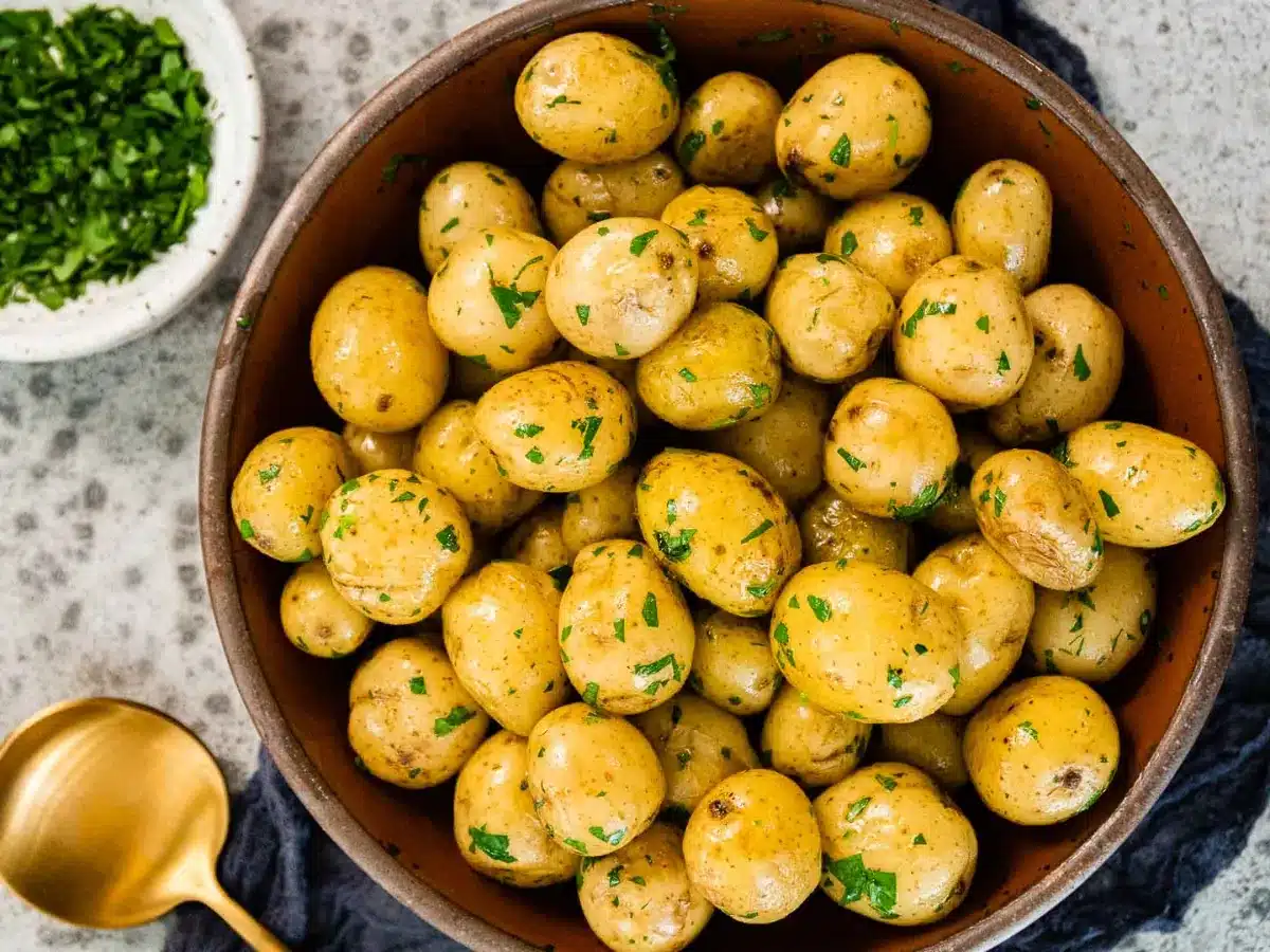Cooked ingredients in a bowl