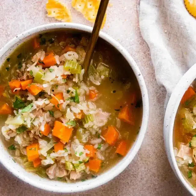 Served cooked ingredients with crackers