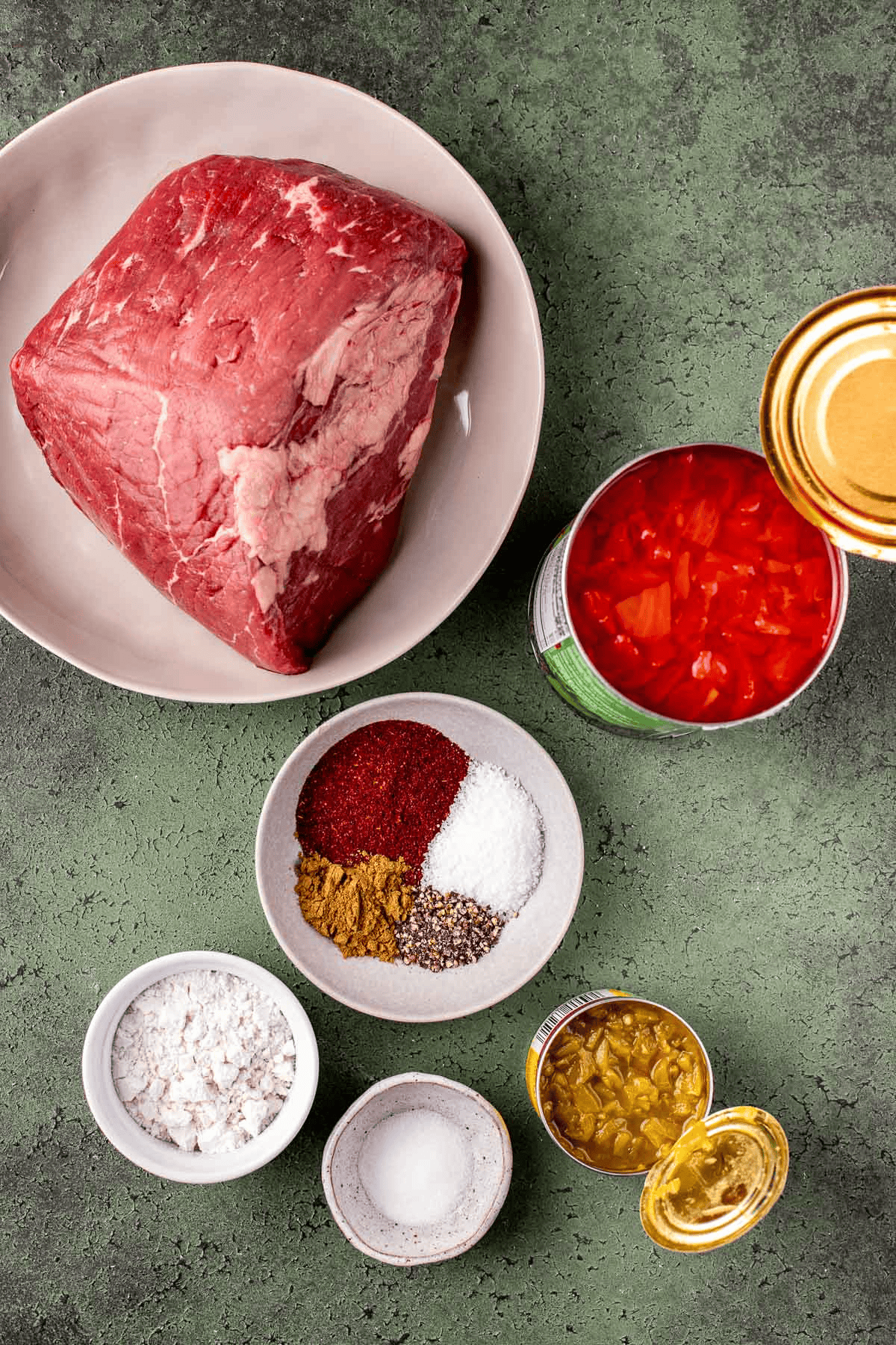 assembled ingredients on a countertop