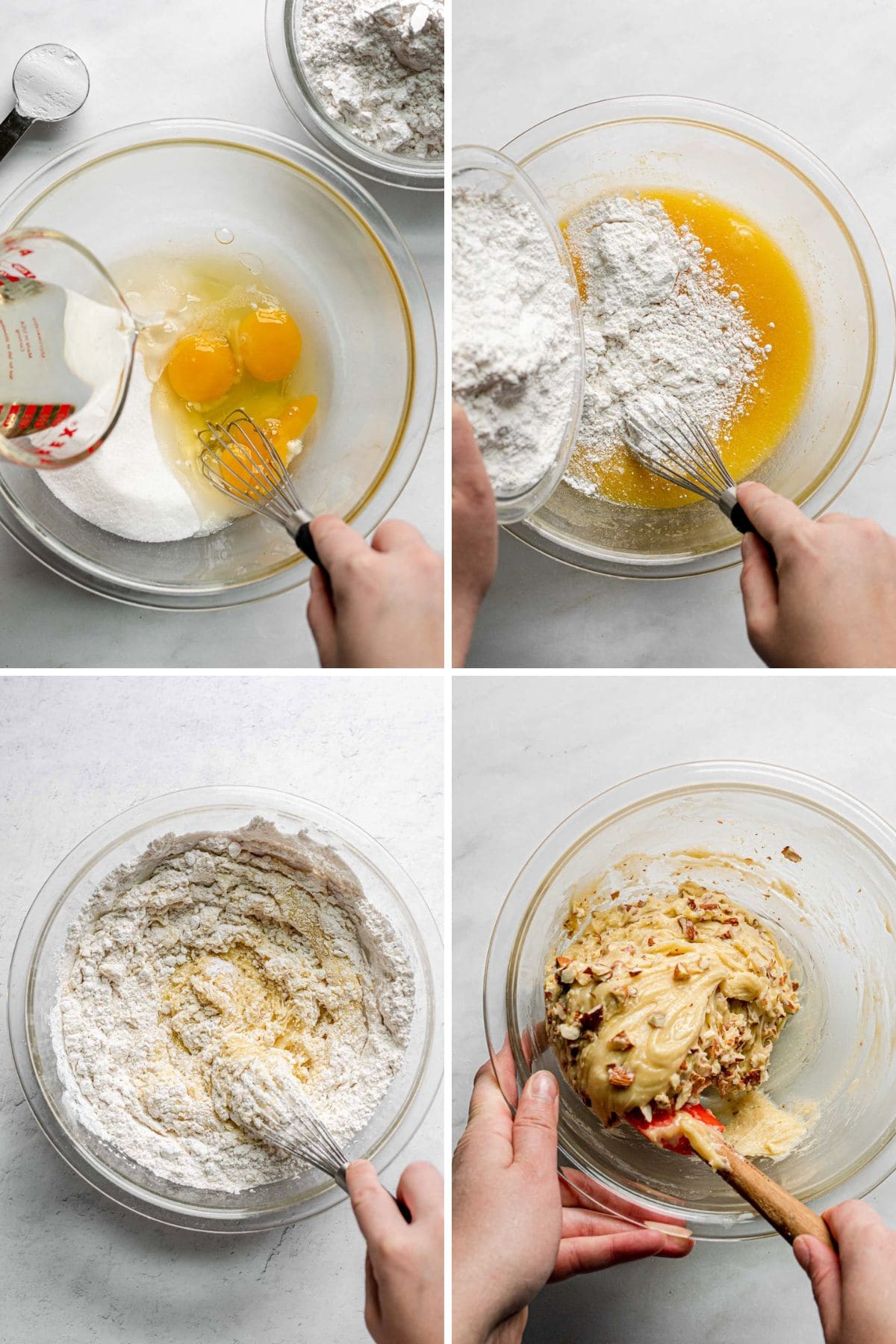 Almond Biscotti Cookies preparation collage