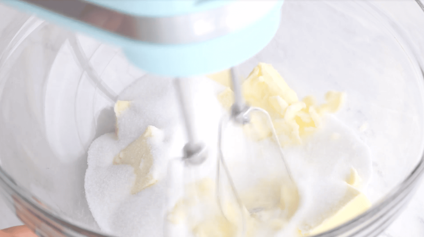 mixing butter and sugar