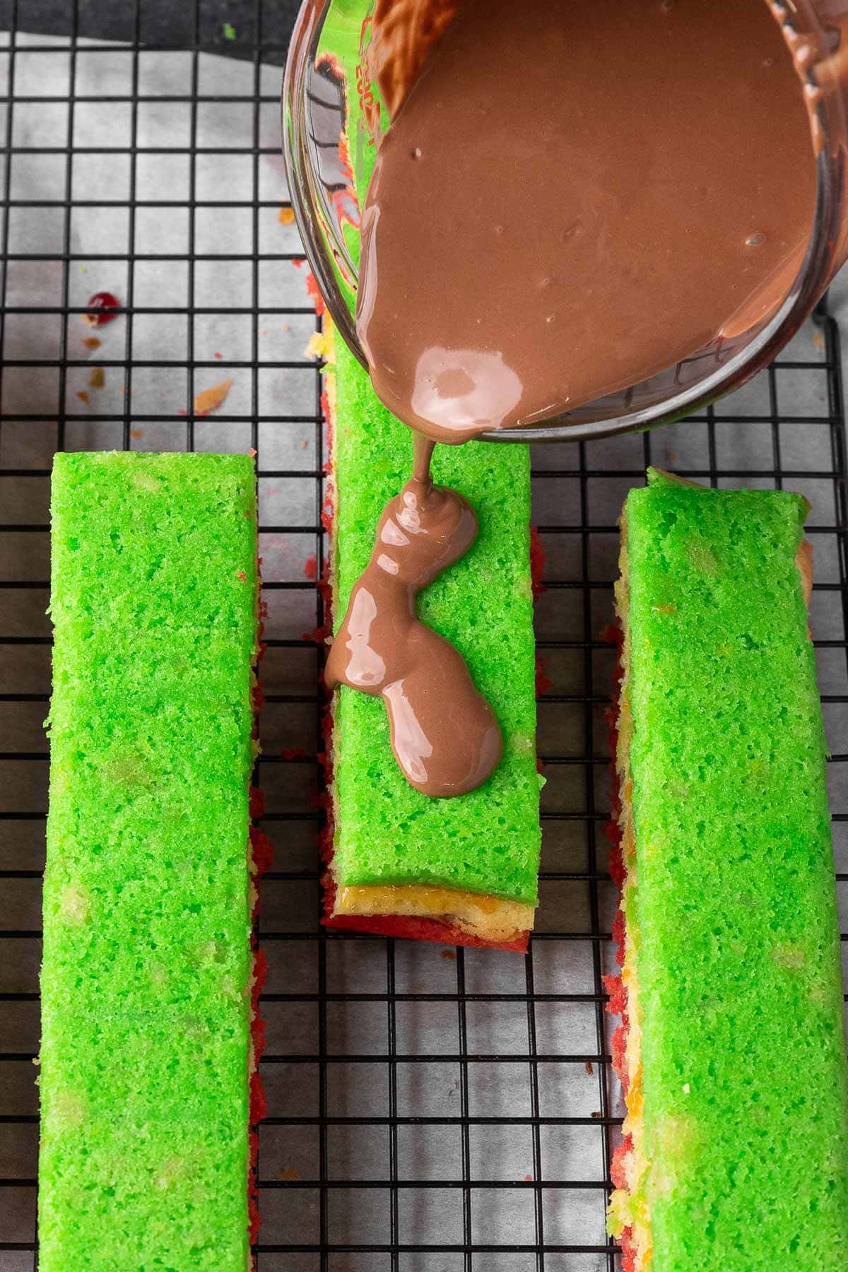 covering with chocolate