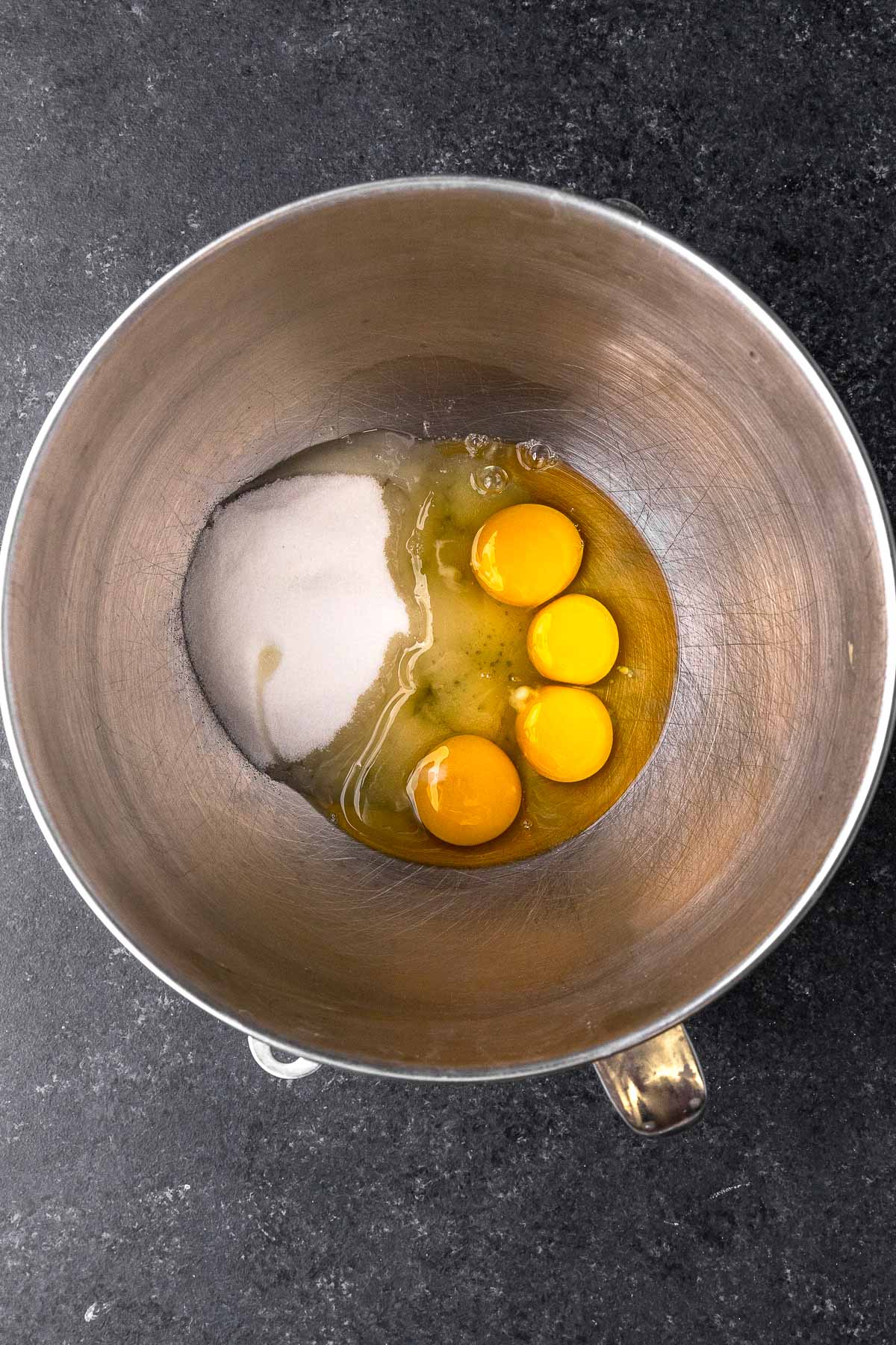 eggs in mixing bowl