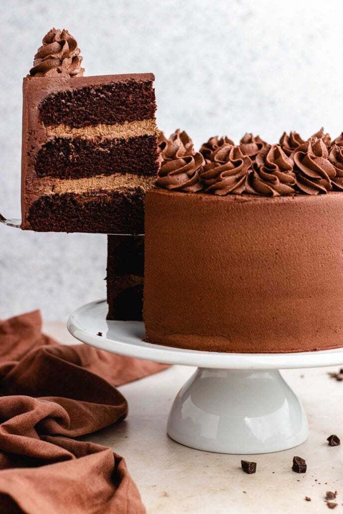 Triple Chocolate Mousse Cake Recipe - Dinner, then Dessert