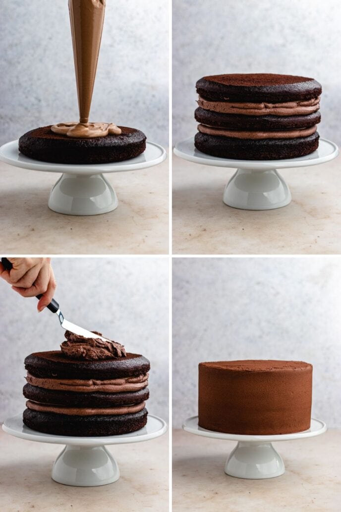 Triple Chocolate Mousse Cake Recipe - Dinner, then Dessert