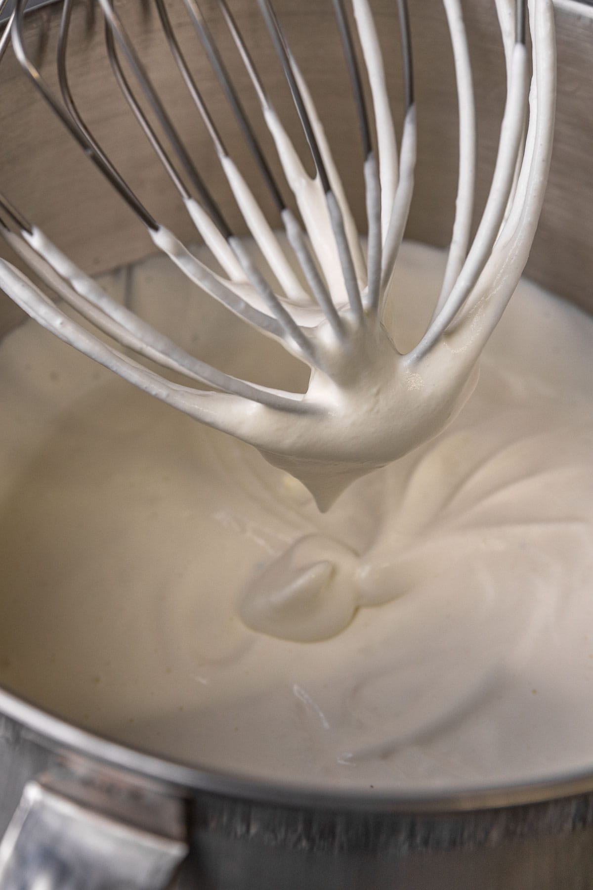 Chocolate Whipped Cream, cream being whipped