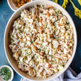 White Bowl of Pasta Salad
