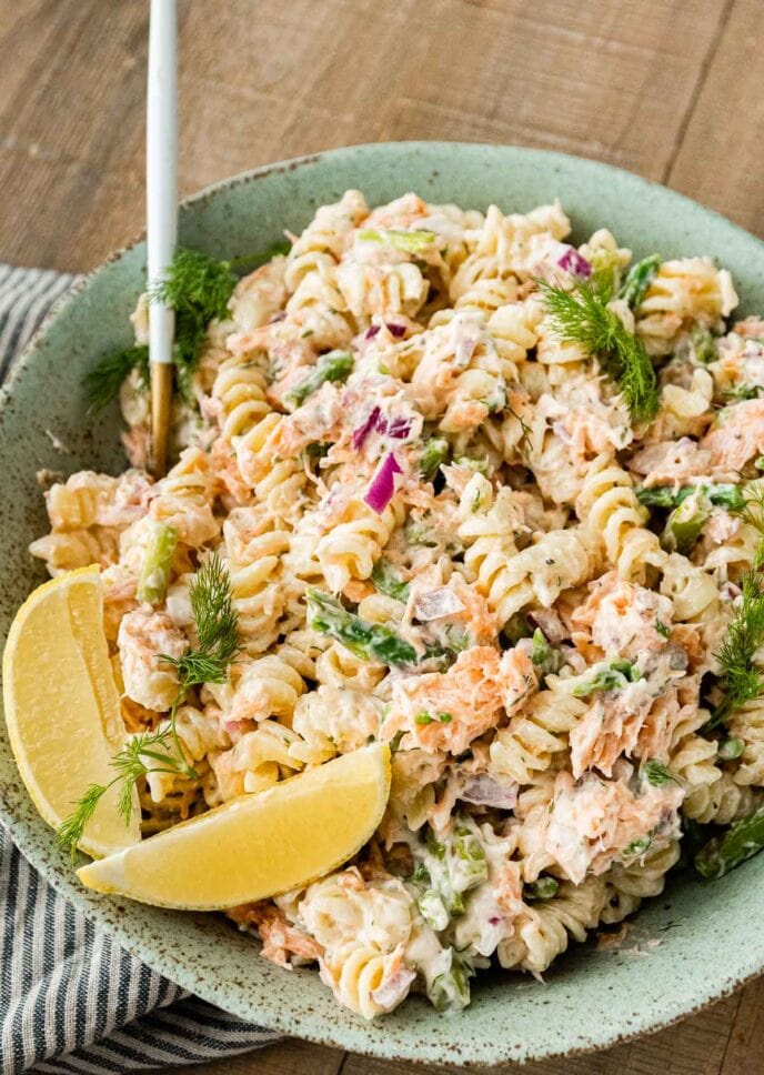 Dill Salmon Pasta Salad Recipe - Dinner, then Dessert