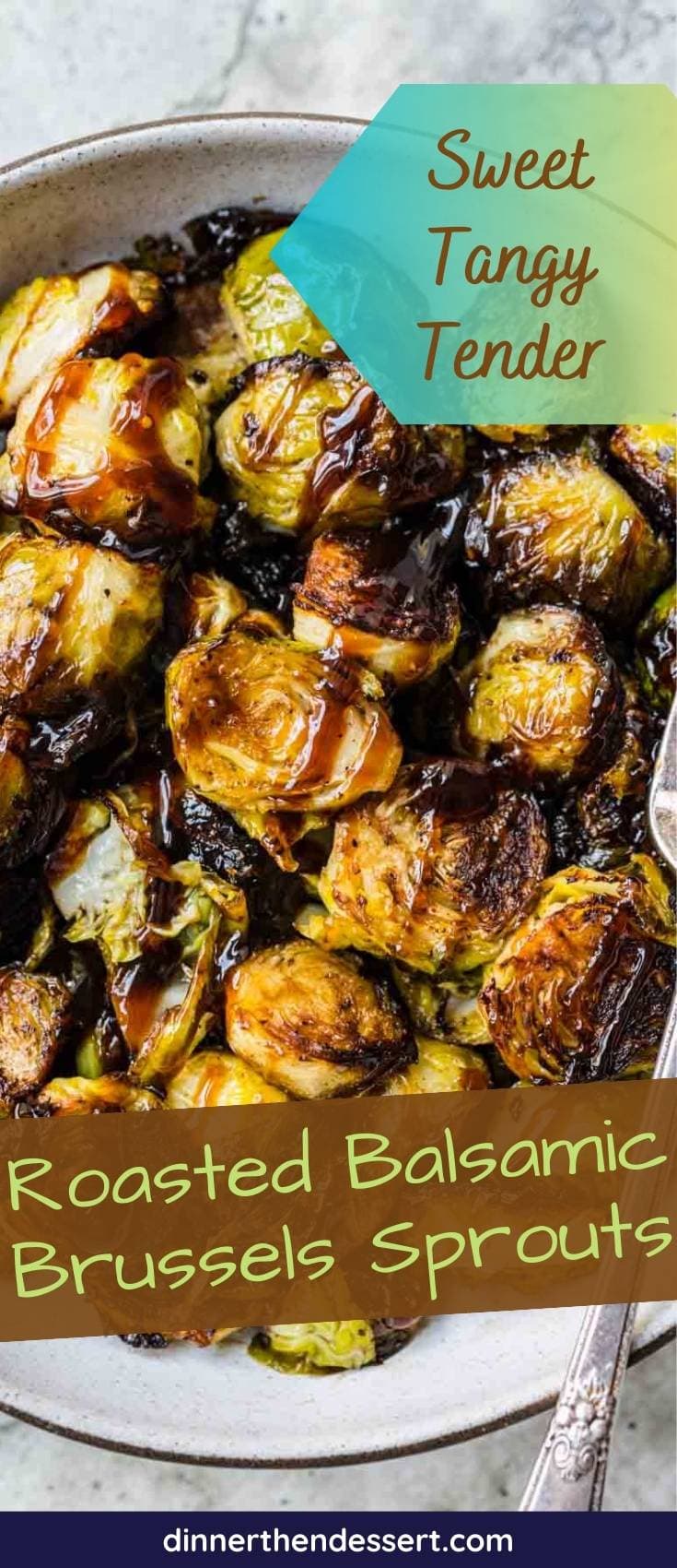 Roasted Balsamic Brussels Sprouts Pinterest image