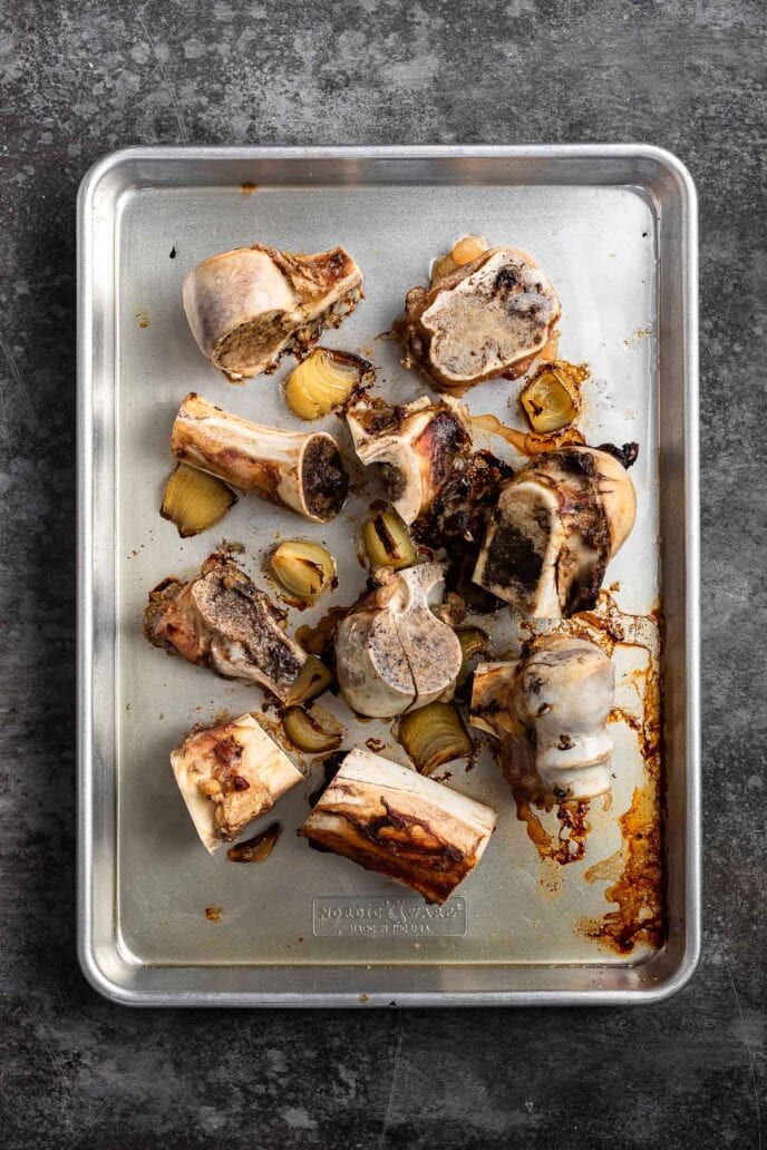 Vietnamese pho ingredients arranged in a traditional style