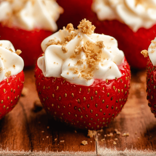 close up of finished strawberry