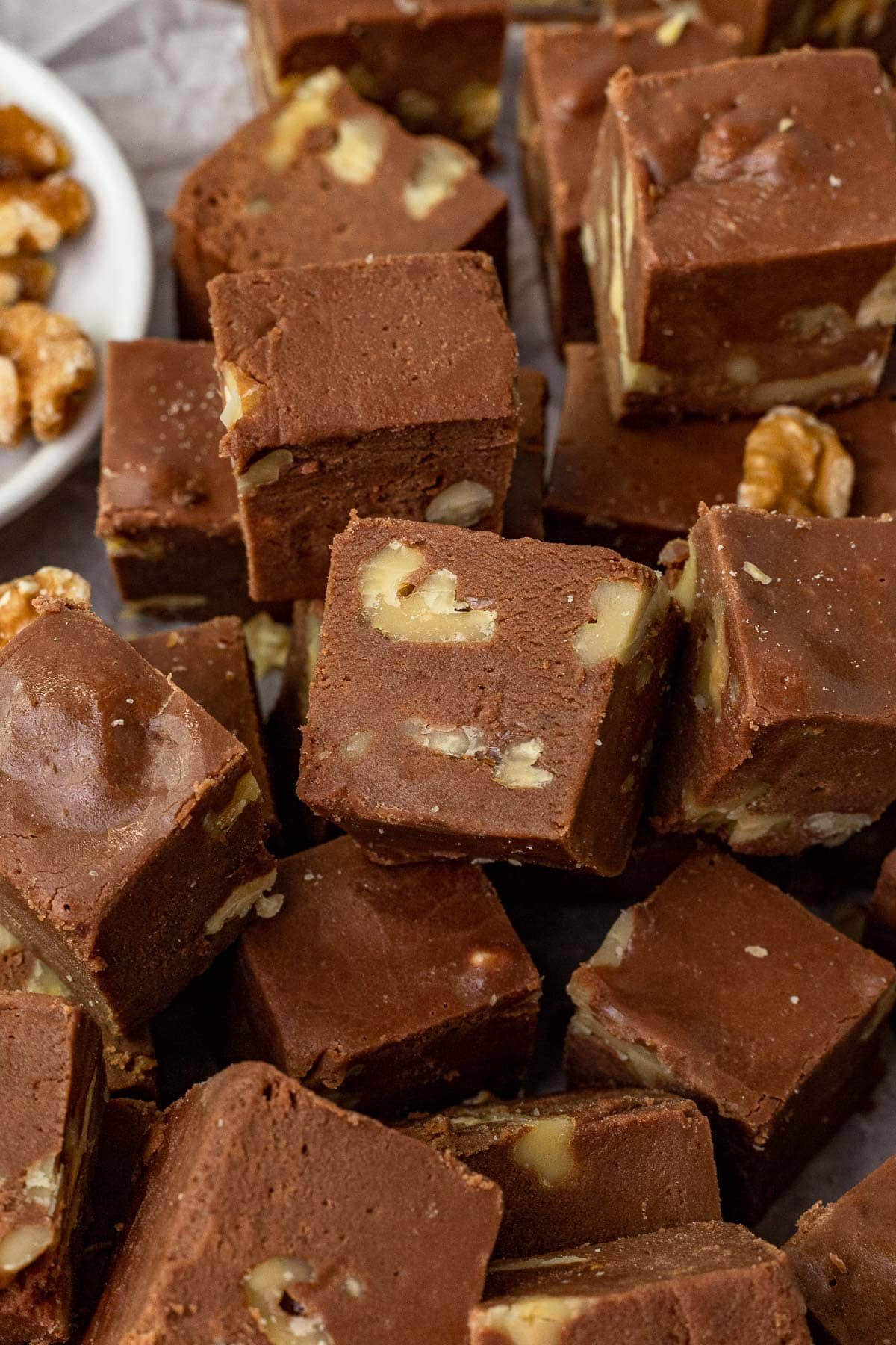 Overhead view of fudge squares