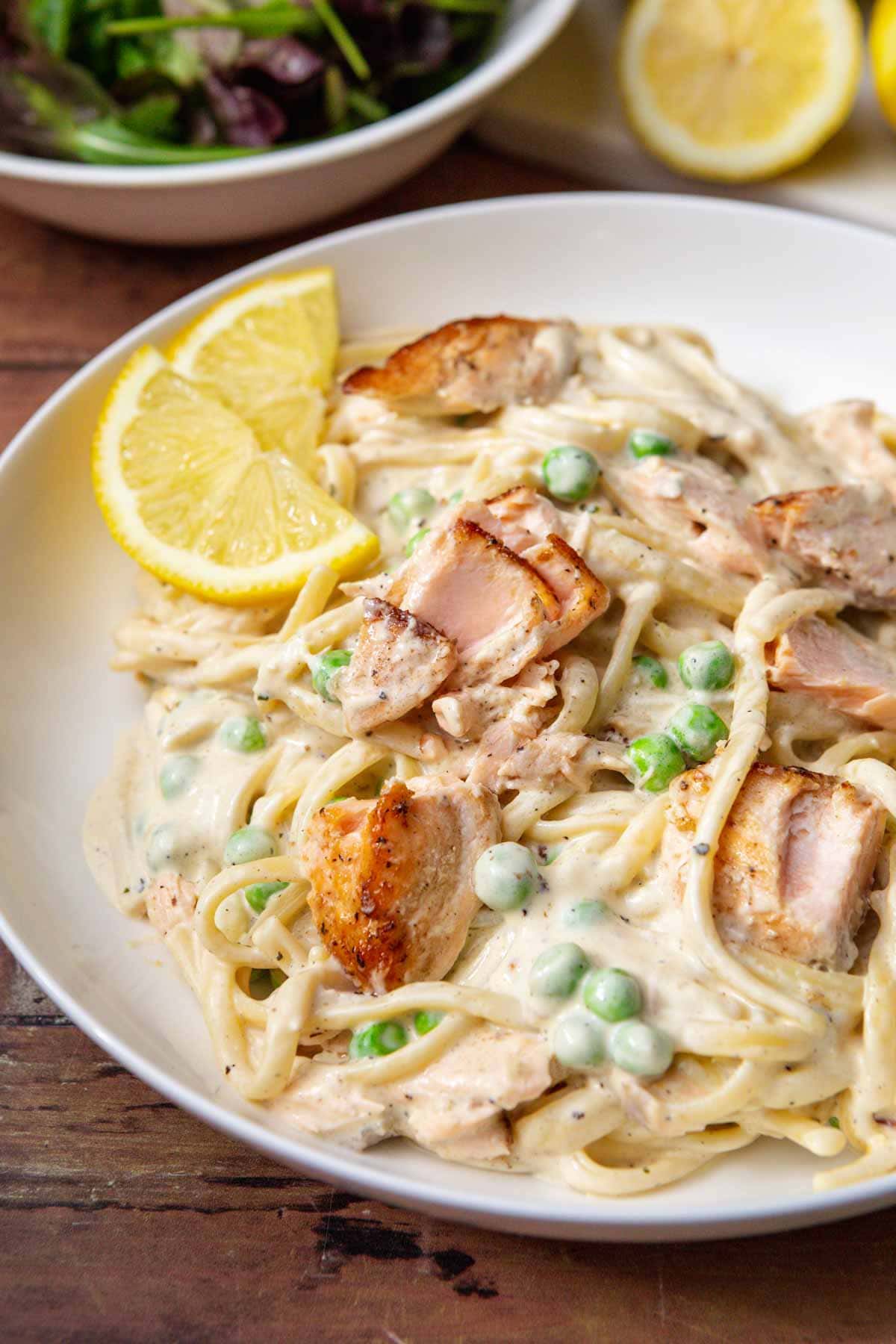 Creamy Salmon Pasta Recipe - Dinner, then Dessert