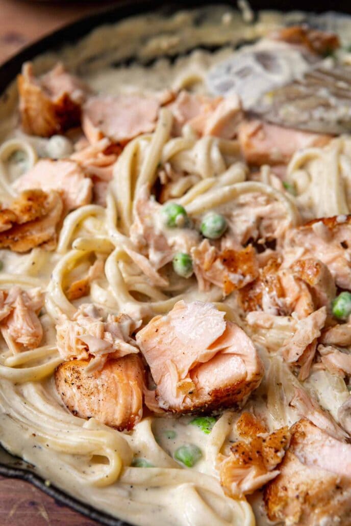 Creamy Salmon Pasta Recipe - Dinner, then Dessert