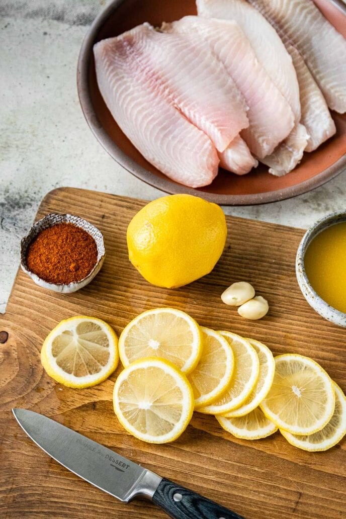 Easy Garlic Butter Baked Tilapia Recipe Dinner, then Dessert