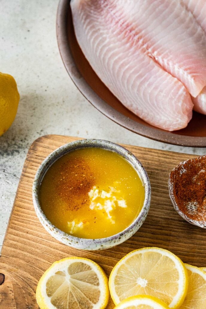 Easy Garlic Butter Baked Tilapia Recipe Dinner, then Dessert