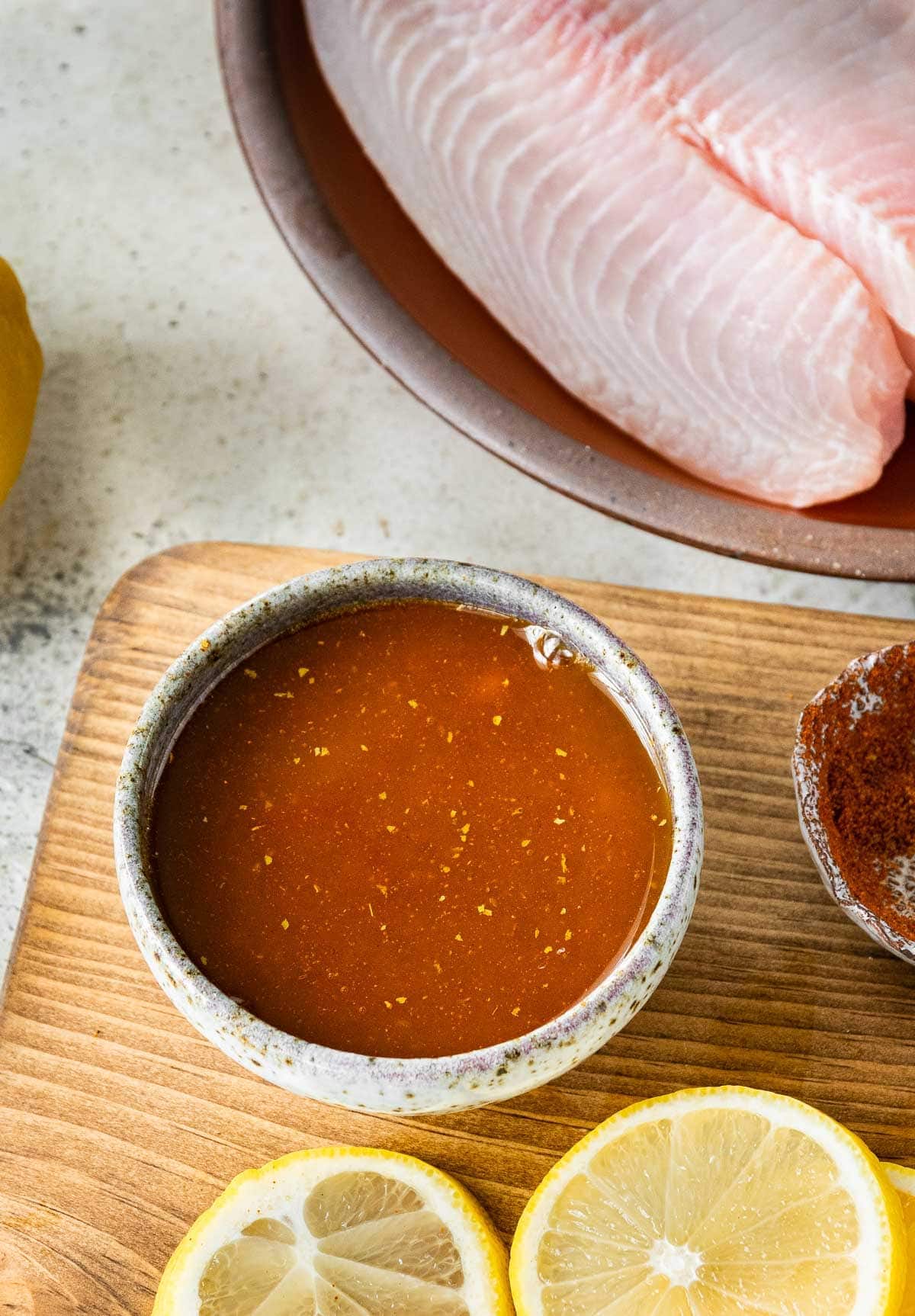 close up of marinade 