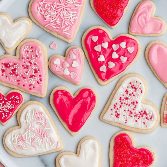 plate of decorated cookies