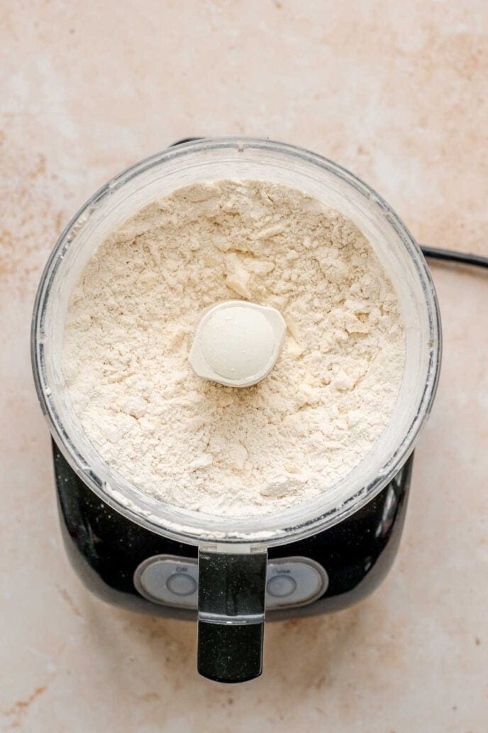 dry ingredients in a food processor
