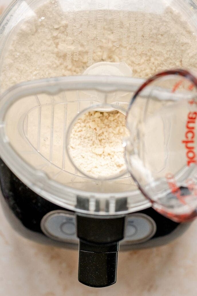 Adding water to dry ingredients