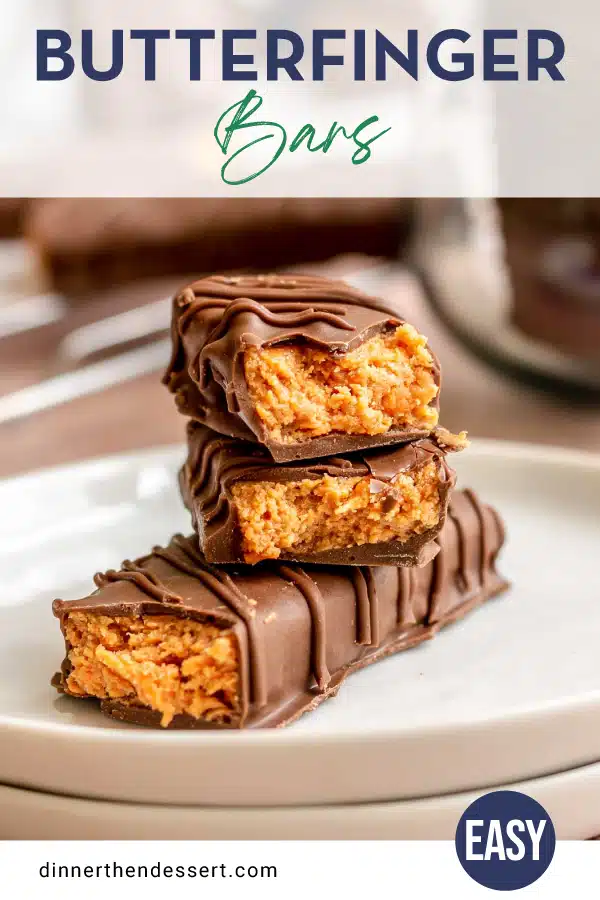 stacked candy bars coated in chocolate