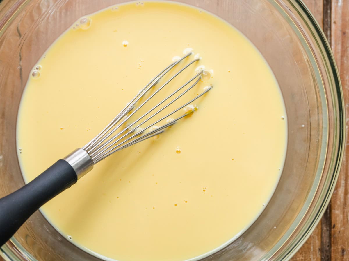 Hali’imaile’s Pineapple Upside Down Cake batter wet ingredients
