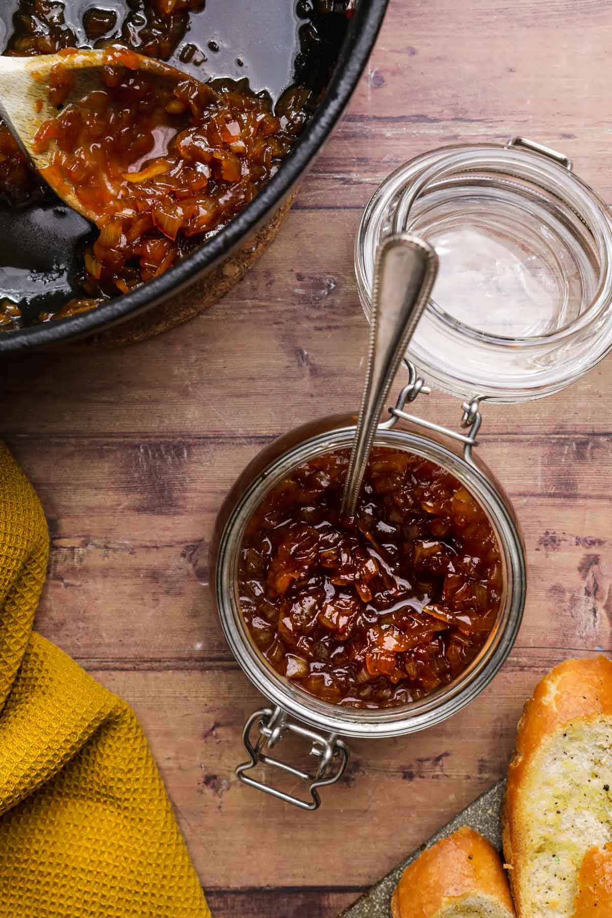 looking down at jam 