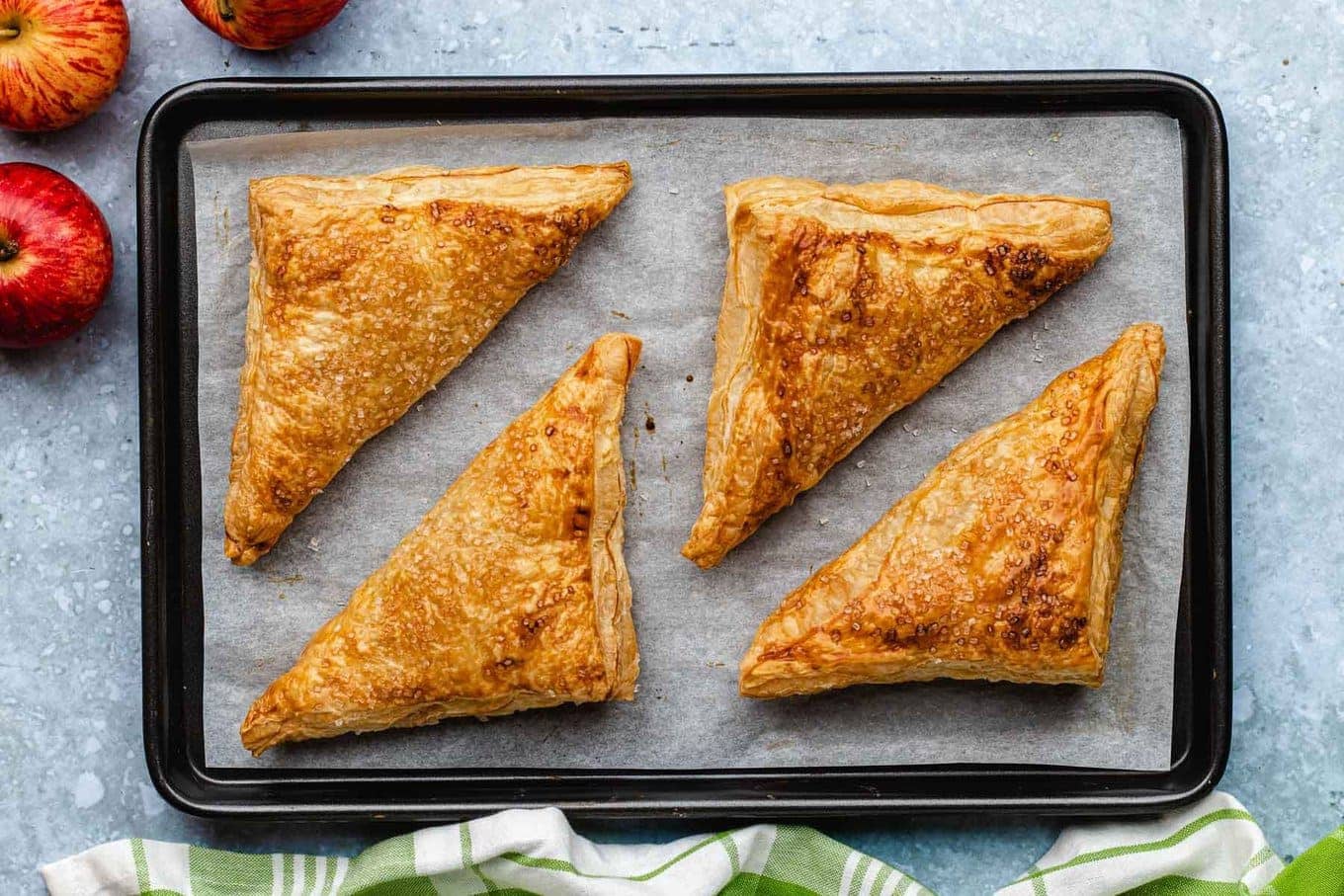 4 baked turnovers