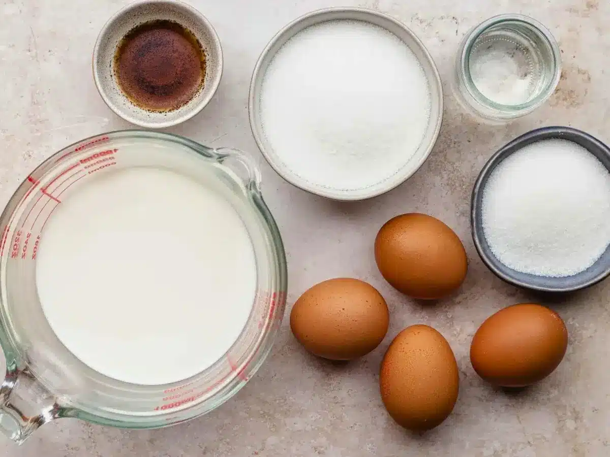 Custard ingredients