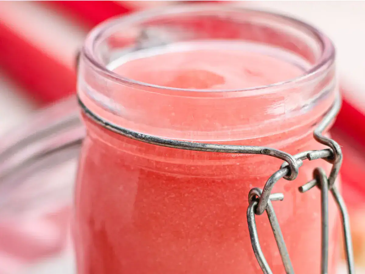 sauce in a clear glass jar