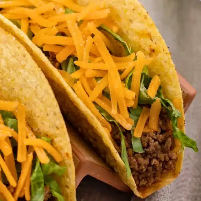 Two crispy tacos