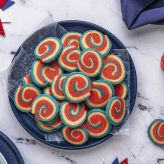 Plate of pinwheel cookies